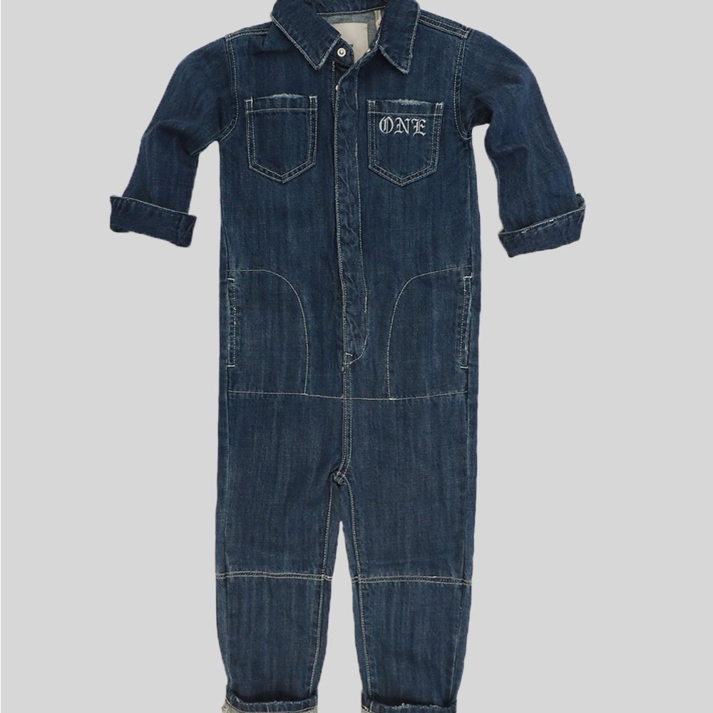 KIDS RODEO BLUE PARADISE UTILITY JUMPSUIT